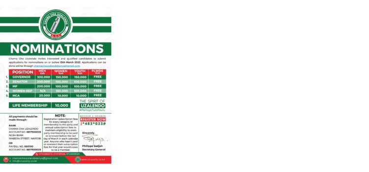 NOTICE TO ASPIRANTS: Party Nominations